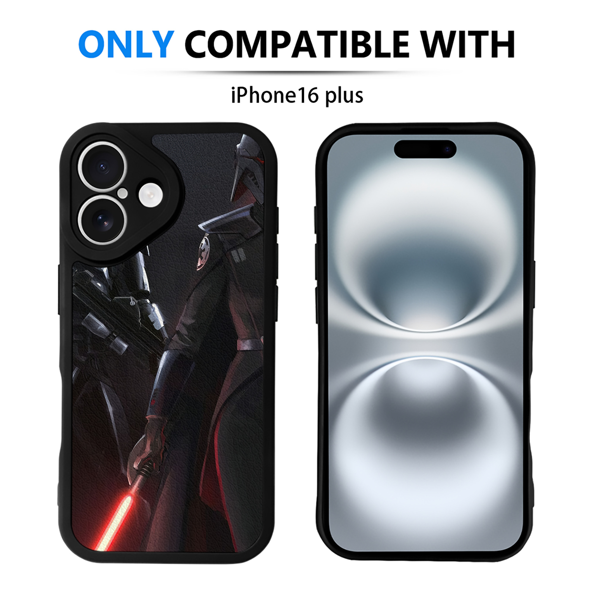 （画像用） スター・ウォーズ Star Wars 【iPhone 16シリーズ対応】シリコンスマホケース（レザー調） 材質：シリコン